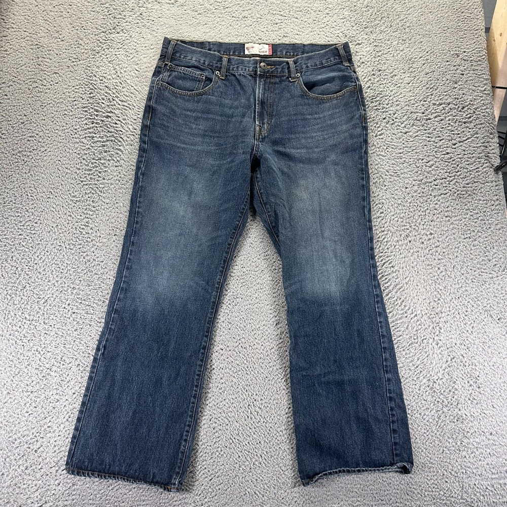 Vintage Mossimo Supply Jeans Men 38x30 Blue Cotton Denim Bootcut Workwear Travel